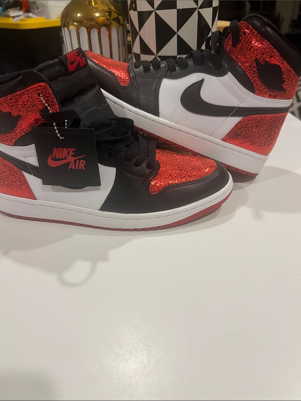 Nike Women’s Air High-Top Sneakers - Red/Black/White